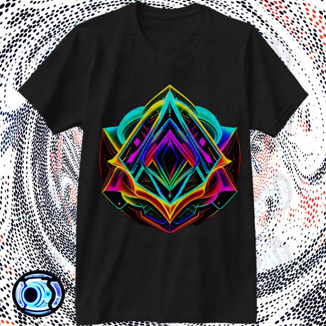 Camiseta Forma fractal Resumen Triángulo geométrico (Subido por el creador)