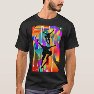Camiseta Forma Geométrica Abstracta Patinaje
