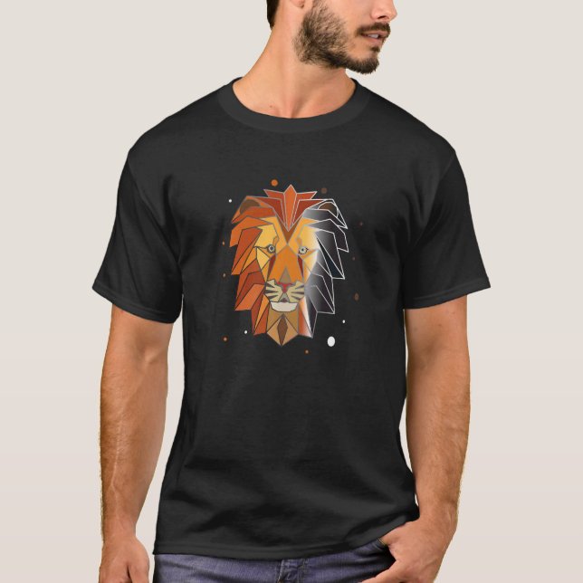 Camiseta Forma geométrica del resumen de animales del políg (Anverso)