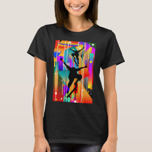 Camiseta Forma Geométrica Skateboarding Abstracto