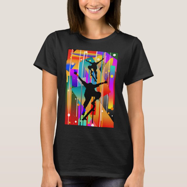Camiseta Forma Geométrica Skateboarding Abstracto (Anverso)