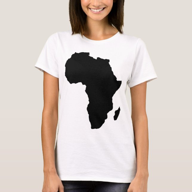 Camiseta forma negra de África (Anverso)