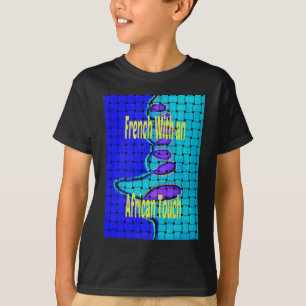 Camiseta Forma púrpura abstracta del trenzado franco africa