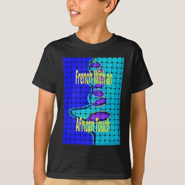 Camiseta Forma púrpura abstracta del trenzado franco africa (Anverso)