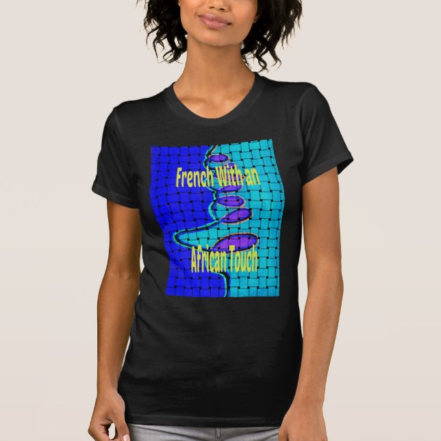 Camiseta Forma púrpura abstracta del trenzado franco africa (Anverso)