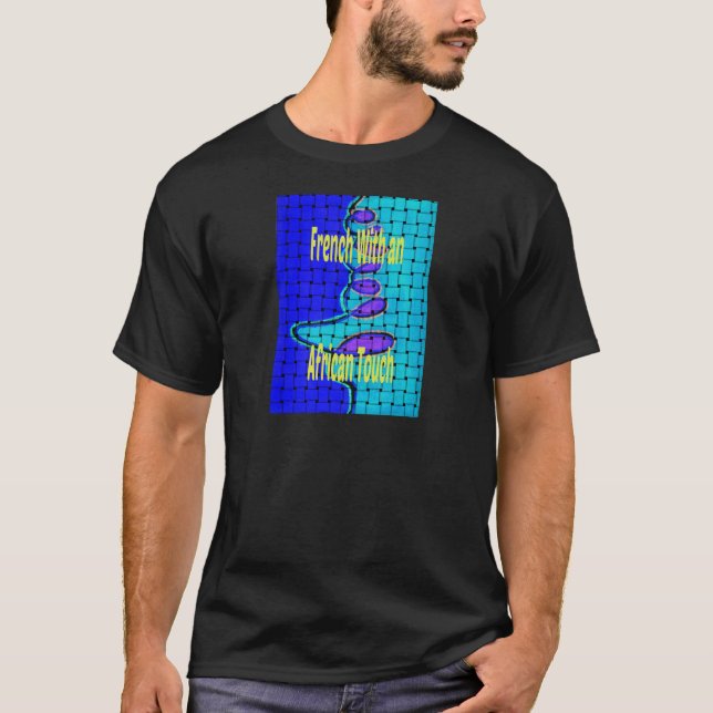 Camiseta Forma púrpura abstracta del trenzado franco africa (Anverso)