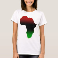 Forma roja, negra y verde de África
