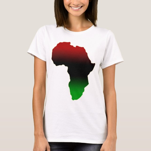 Camiseta Forma roja, negra y verde de África (Anverso)