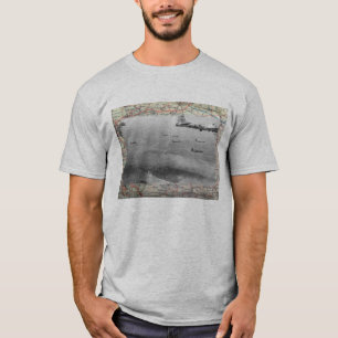 Camiseta Formación B17 sobre el mapa WW2