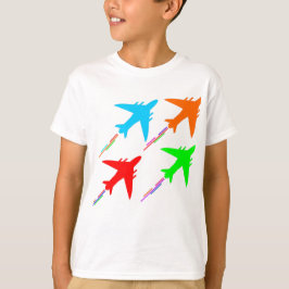 Camiseta formación de aviones de aviones de combate