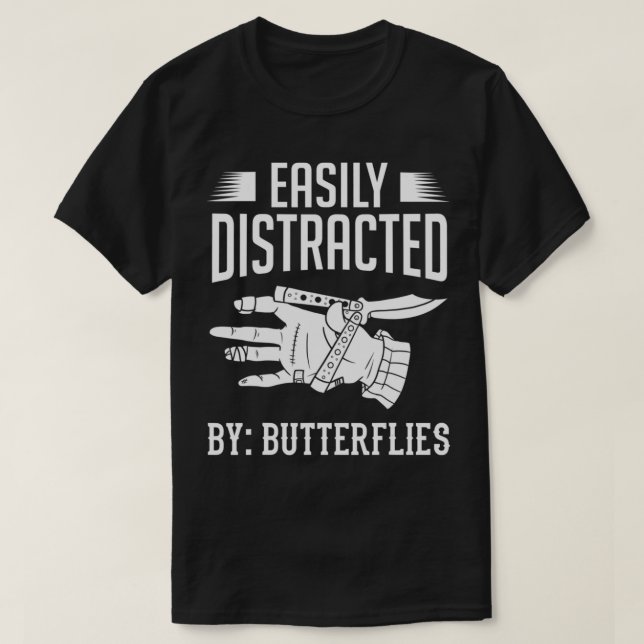 Camiseta Formación de Cuchillo de Mariposas Balisong Flippi (Diseño del anverso)