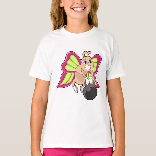 Camiseta Formación de fuerza de mariposa Dumbbell (Anverso)