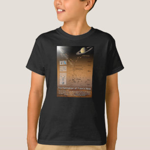 Camiseta Formación de la luna de Saturn del planeta de la