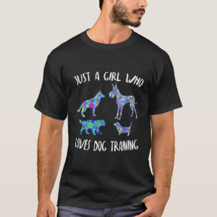 Camiseta Formación De Perros Diseño Floral Cuidado Para For