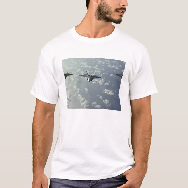 Camiseta Formación de tres buques de Raptores F-22 (Anverso)
