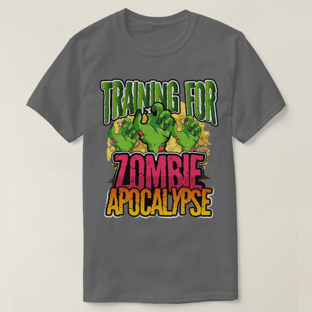 Camiseta Formación para el apocalipsis zombi (Diseño del anverso)
