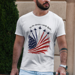 Camiseta Formación Patriótica de Jets Arte de la Bandera Am
