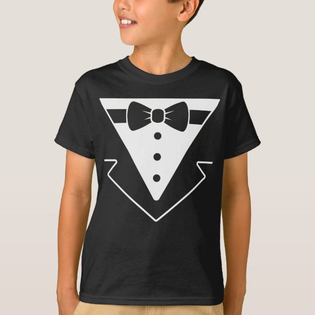 Camiseta Formal Fun Tuxedo Kids Shirt (Anverso)