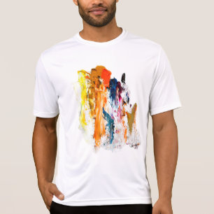 Camiseta Formas abstractas nacidas de la paleta de un artis