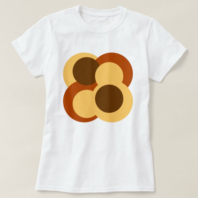 Camiseta Formas circulares geométricas abstractas de 70 año (Diseño del anverso)