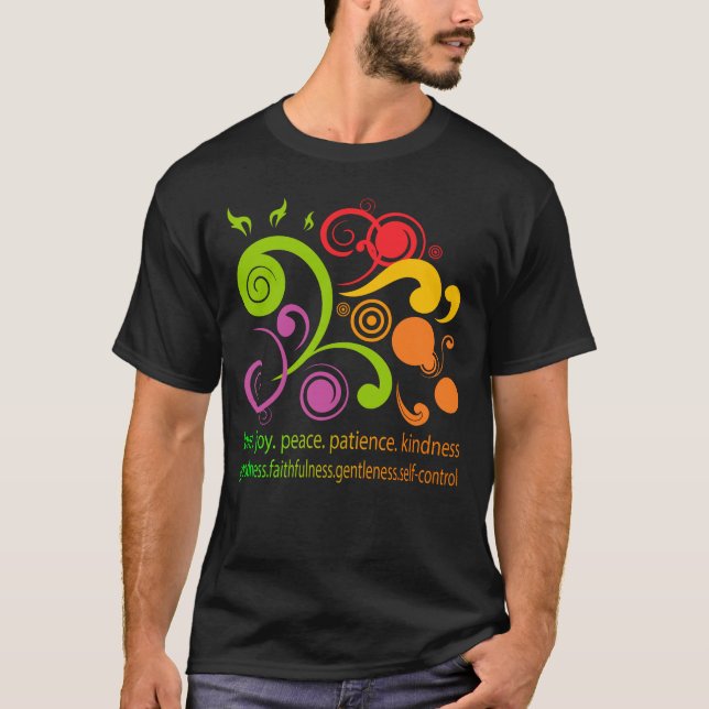 Camiseta Formas coloridas, fruta del alcohol (Anverso)