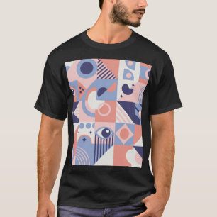 Camiseta Formas cuadradas: mosaico de resumen geométrico