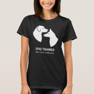 Camiseta Formas De Cabeza De Perro En Blanco - Entrenador D