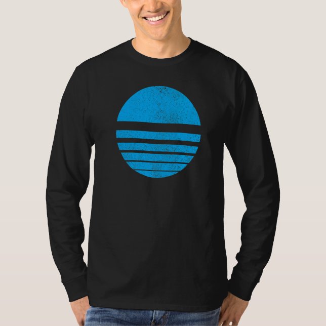 Camiseta Formas de círculo segmentadas geométricas Líneas D (Anverso)