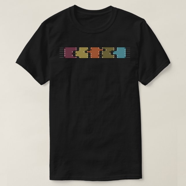 Camiseta Formas de escala pentatónicas menores (Diseño del anverso)