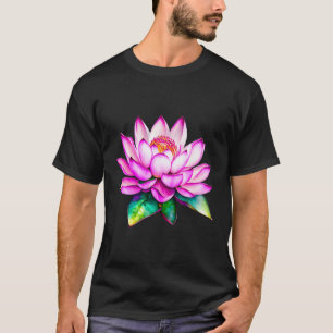 Camiseta Formas de flor de Lotus rosa y fantasía Manía