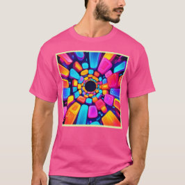 Camiseta Formas de neón Arte de túnel abstracto