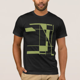 Camiseta Formas de oliva Líneas MCM Aspecto Resumen geométr