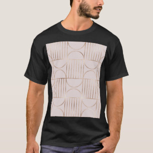 Camiseta Formas de oro: patrón moderno de mediados de siglo