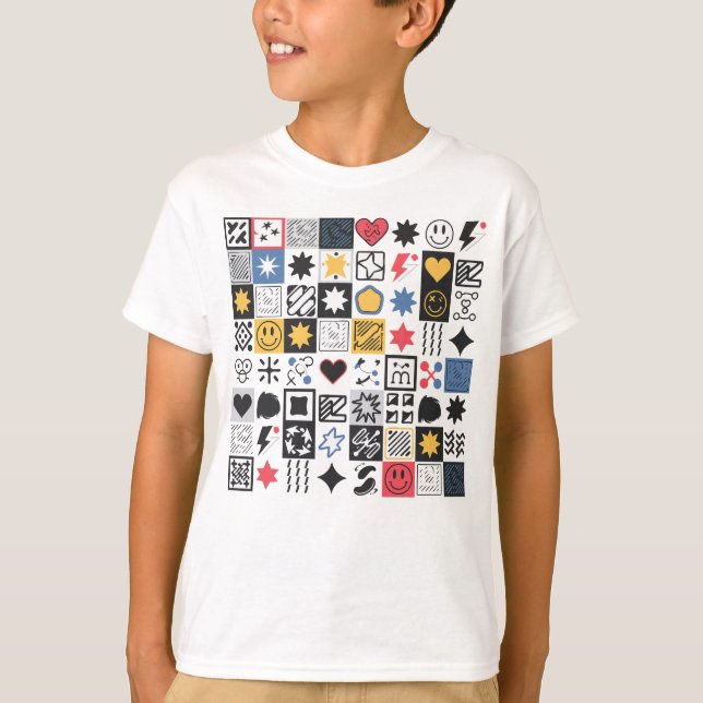 Camiseta formas geométricas (Anverso)
