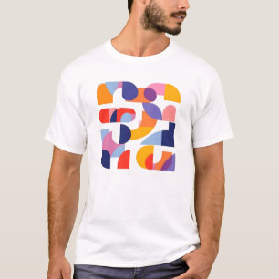 Camiseta Formas geométricas abstractas coloridas para camis