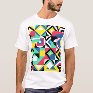 Camiseta Formas geométricas coloridas Ornamento decorativo
