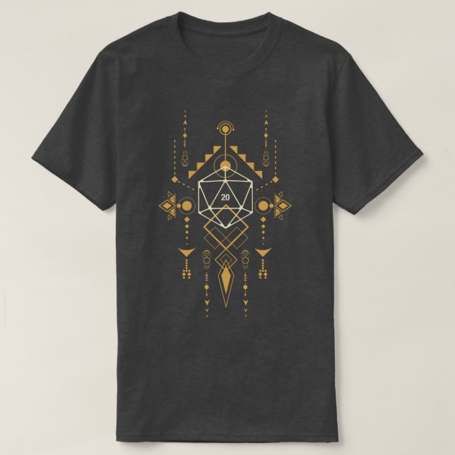 Camiseta Formas geométricas de dados Esoteric D20 (Diseño del anverso)