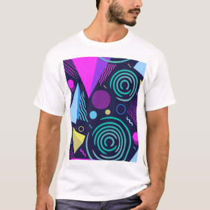 Camiseta Formas geométricas de estilo Memphis