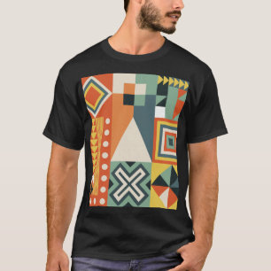 Camiseta Formas geométricas, fondo simple plano.