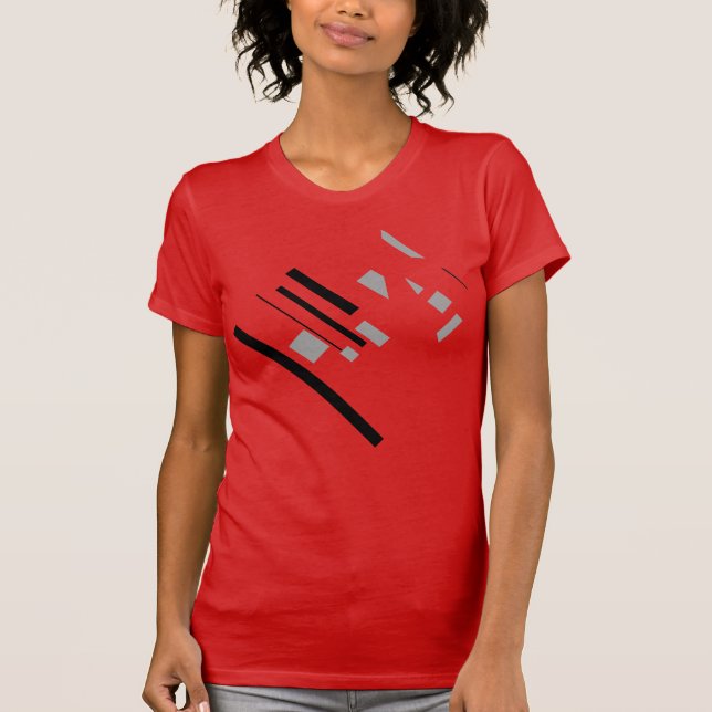 Camiseta Formas geométricas grises negras inspiradas en MCM (Anverso)