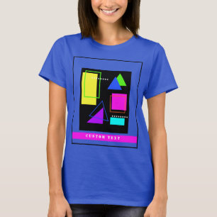 CAMISETA FORMAS GEOMÉTRICAS PATRONADAS EN LA MODA DE NEON R