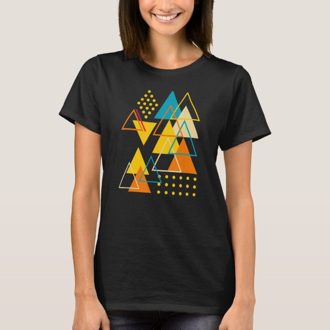 Camiseta Formas geométricas Resumen Triángulos de cosecha m (Anverso)