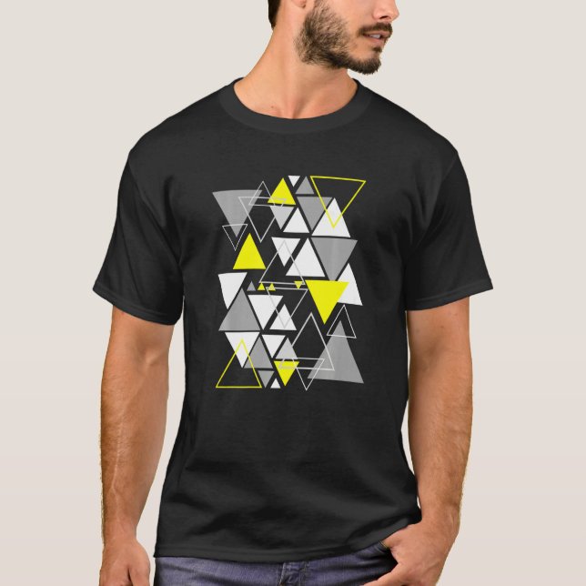 Camiseta Formas geométricas Resumen Triángulos de cosecha m (Anverso)