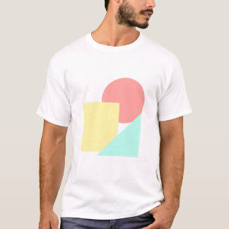 Camiseta Formas modernas con círculo, cuadrado y triángulo