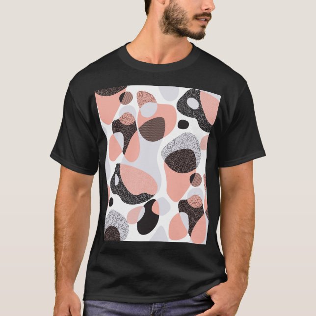 Camiseta Formas Naturales: Textura Geométrica Sin Marea. (Anverso)
