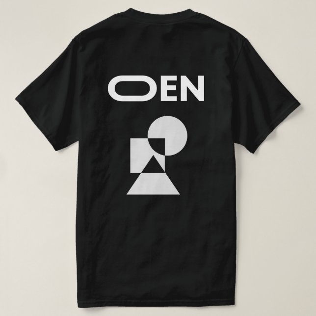Camiseta Formas opacas Oen (Reverso del diseño)