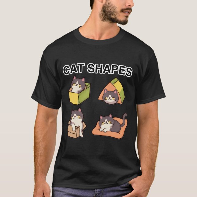 Camiseta Formas para gatos - Diseños felinos reactivos y ad (Anverso)