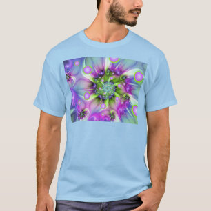 Camiseta Formas redondeadas en espiral coloridas Resumen de