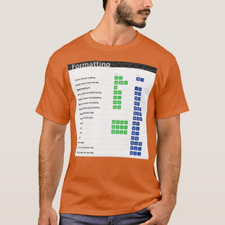 Camiseta Formato de accesos rápidos de teclado de Excel Acc