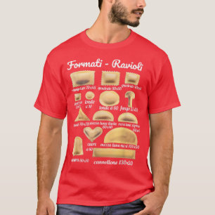 Camiseta Formatos De Ravioli, Instrucciones De Comida Itali
